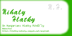 mihaly hlatky business card